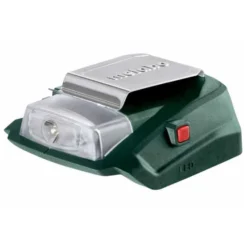 Metabo Akku-Power-Adapter PA 14.4-18 LED-USB, Mit 12 V-Anschluss Und LED-Licht, Karton
