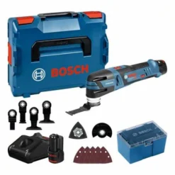 Bosch Akku-Multi-Cutter GOP 12V-28, 2 X Akku, Ladegerät, Zubehör, L-BOXX