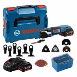 Bosch Akku-Multi-Cutter GOP 18V-28, 2 X Akku, Ladegerät, Zubehör, L-BOXX