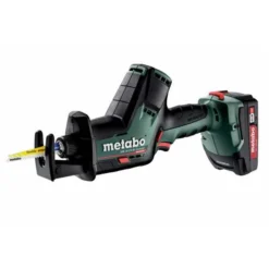 Metabo Akku-Säbelsäge SSE 18 LTX BL Compact + 18 V Li-Ion, 2 X 2 Ah + MetaBOX 145 + ASC 55