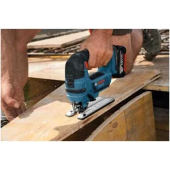 Bosch Akku-Stichsäge GST 18 V-LI B, Solo Version, L-BOXX, 3 X Stichsägeblatt -Bau Zauber Verkaufsgeschäft akku stichsaege 148289 czm