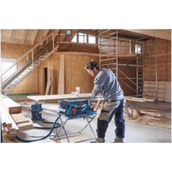 Bosch Akku-Tischkreissäge BITURBO GTS 18V-216, 1 X Sägeblatt, Arbeitstisch, Zubehör, Im Karton -Bau Zauber Verkaufsgeschäft akku tischkreissaege 587344 czm