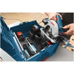 Bosch Akku-Kreissäge GKS 18V-57 G + FSN 1400, 2x Akku, L-BOXX -Bau Zauber Verkaufsgeschäft bosch akku handkreissaege 293545 czm