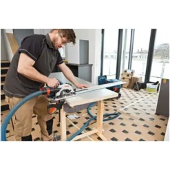 Bosch Akku-Kreissäge GKS 18V-57 G + FSN 1400, 2x Akku, L-BOXX -Bau Zauber Verkaufsgeschäft bosch akku handkreissaege 293547 czm