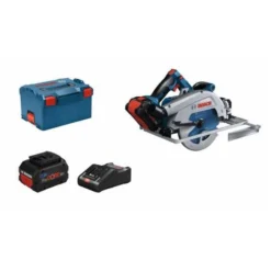 Bosch Akku-Handkreissäge BITURBO GKS 18V-68 GC, 2 X Akku, Ladegerät, Zubehör, L-BOXX Mit Einlage