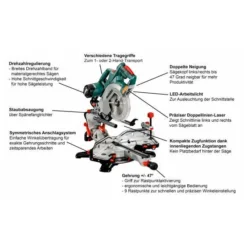 Metabo Kappsäge KGSV 72 Xact SYM, Mit Zugfunktion Und Symmetrisch Verstellbarem Anschlagsystem, Karton -Bau Zauber Verkaufsgeschäft elektro kappsaege und gehrungssaege halbstationaer 1343213 czm