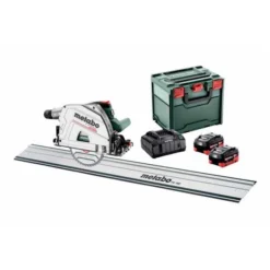 Metabo Akku-Tauchkreissäge KT 18 LTX 66 BL Set, Mit Führungsschiene FS 160, MetaBOX 340, 18V 2x8Ah LiHD + ASC 145