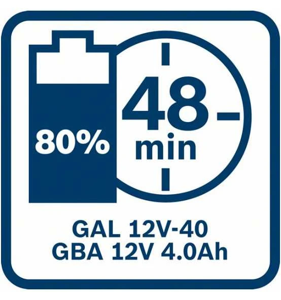 Bosch Akku Starter-Set: 1 X GBA 12 Volt, 2.0 Ah, 1 X GBA 12 Volt, 4.0 Ah, Ladegerät GAL 12V-40 10 Bosch Akku Starter-Set: 1 X GBA 12 Volt, 2.0 Ah, 1 X GBA 12 Volt, 4.0 Ah, Ladegerät GAL 12V-40 – Bild 8