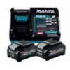 Makita Power Source-Kit 40V Max., XGT, 2 Akkus BL4025 40V 2,5 Ah, 1 Schnellladegerät DC40RA -Bau Zauber Verkaufsgeschäft sets akku ladegeraet 1459051 czm