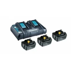 Makita Power Source-Kit 18V, LXT, 18V, 3 Akkus BL1850B 5,0 Ah, 1 Doppel-Schnellladegerät DC18RD