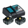 Makita Power Source-Kit 18V, LXT, 18V, 2 Akkus BL1850B 6,0 Ah, 1 Doppel-Schnellladegerät DC18RC -Bau Zauber Verkaufsgeschäft sets akku ladegeraet 1460183 czm