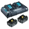 Makita Power Source-Kit 18V, LXT, 18V, 2 Akkus BL1850B 4,0 Ah, 1 Doppel-Schnellladegerät DC18RD -Bau Zauber Verkaufsgeschäft sets akku ladegeraet 1460184 czm