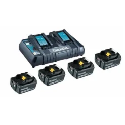 Makita Power Source-Kit 18V, LXT, 18V, 4 Akkus BL1850B 5,0 AG, 1 Doppel-Schnellladegerät DC18RD