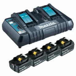 Makita Power Source-Kit 18V, LXT, 18V, 4 Akkus BL1860B 6,0 Ah, 1 Doppel-Schnellladegerät DC18RD