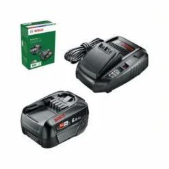 Bosch Systemzubehör 18 Volt Lithium-Ionen Starter-Set 18 V (6.0Ah + AL 1830 CV) -Bau Zauber Verkaufsgeschäft sets akku ladegeraet 1473251 czm