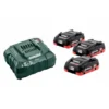 Metabo Basis-Set 3 X LiHD 4.0 Ah -Bau Zauber Verkaufsgeschäft sets akku ladegeraet 633688 czm